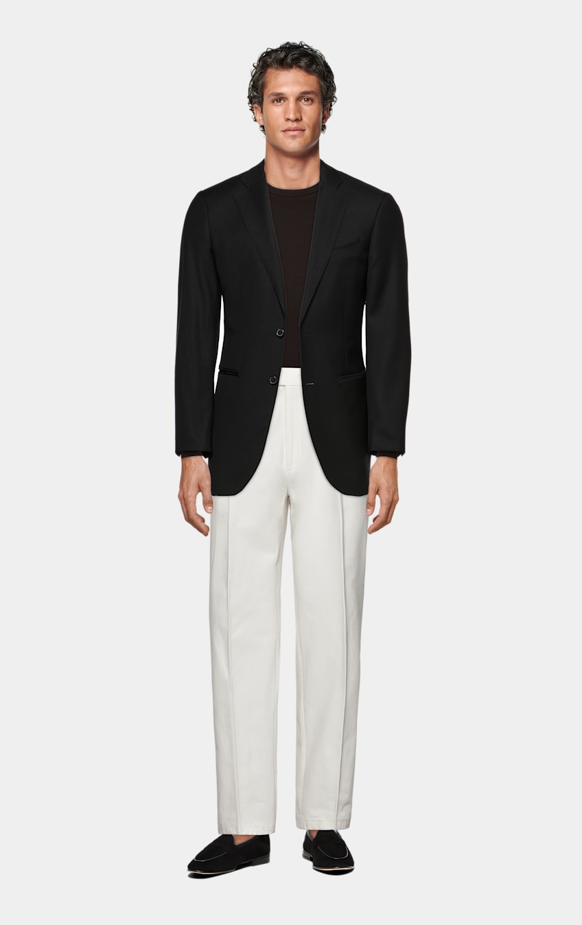 Black Lazio Suit Jacket in Pure S110 s Wool SUITSUPPLY US