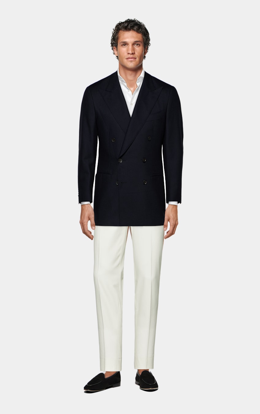 Navy Havana Blazer in Pure 4 Ply Traveller Wool SUITSUPPLY