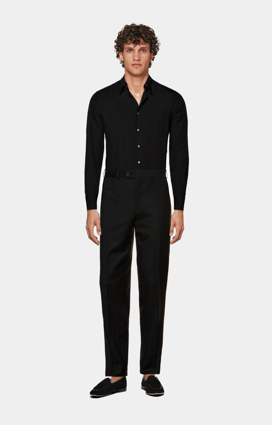 Black Brescia Suit Pants