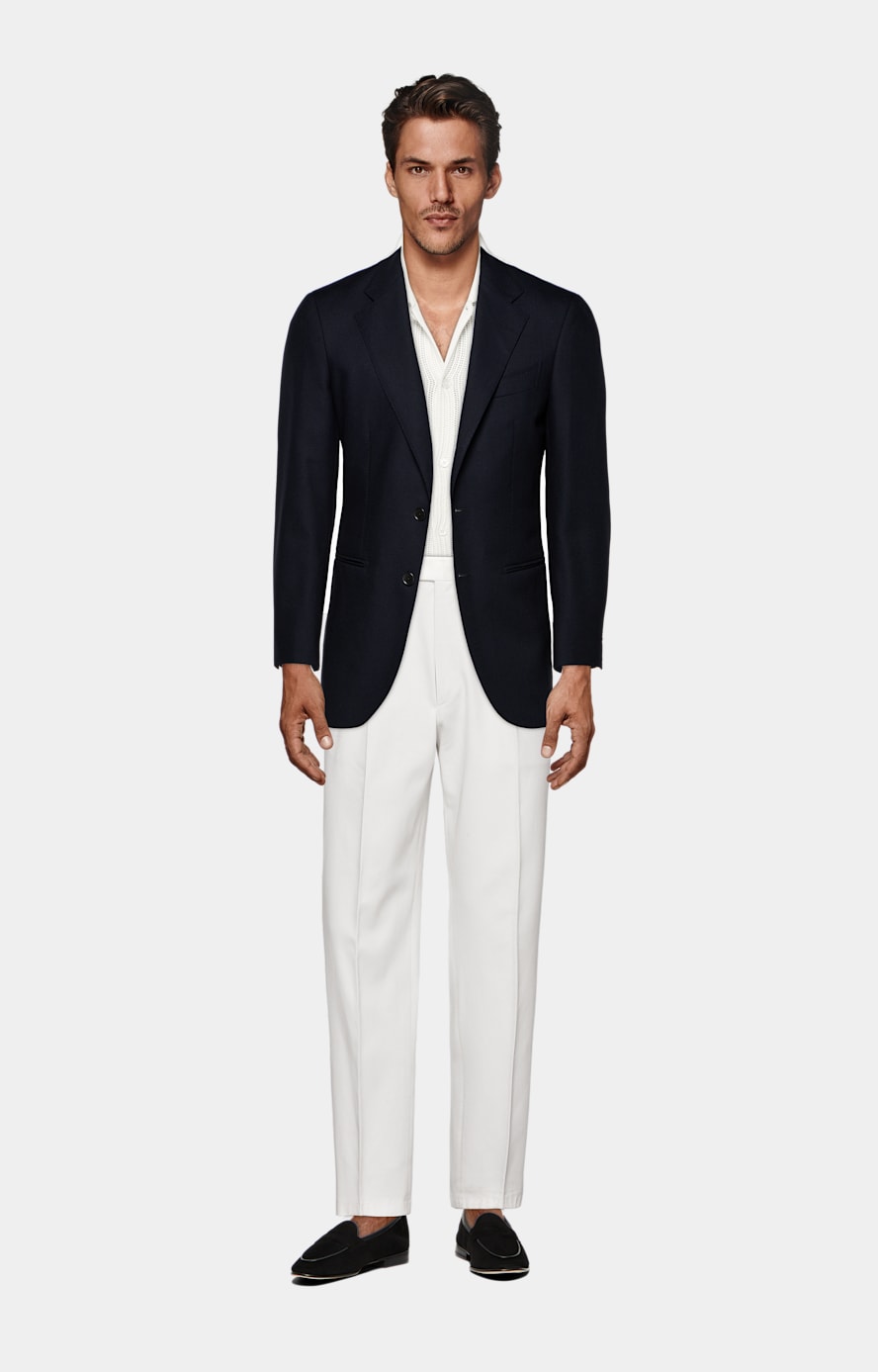 Navy Tailored Fit Havana Suit Jacket