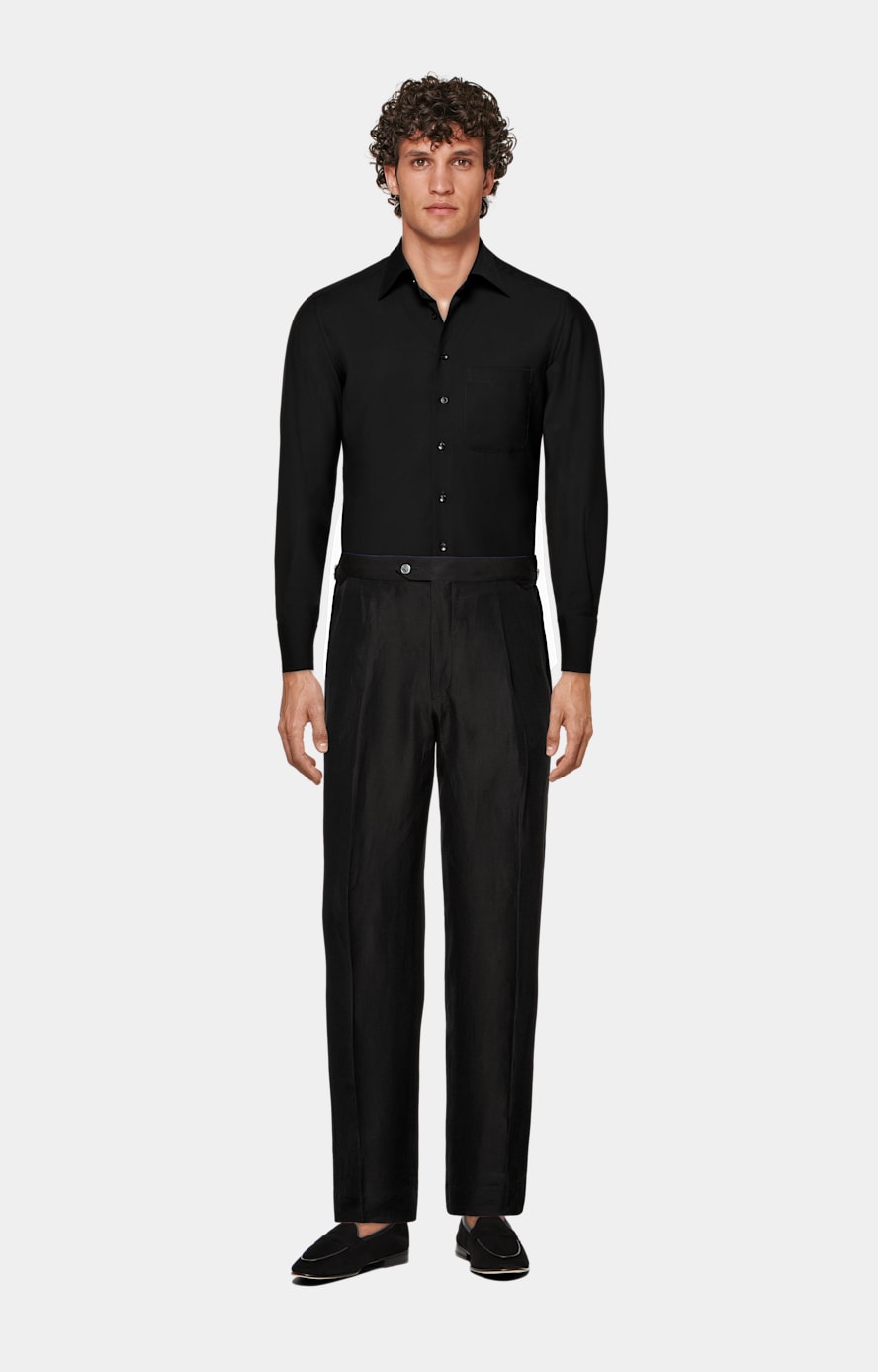 Chemise coupe Tailored noire