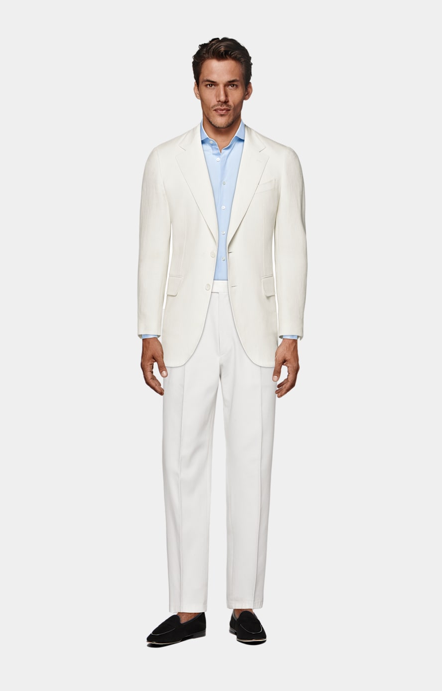 off white suit blazer