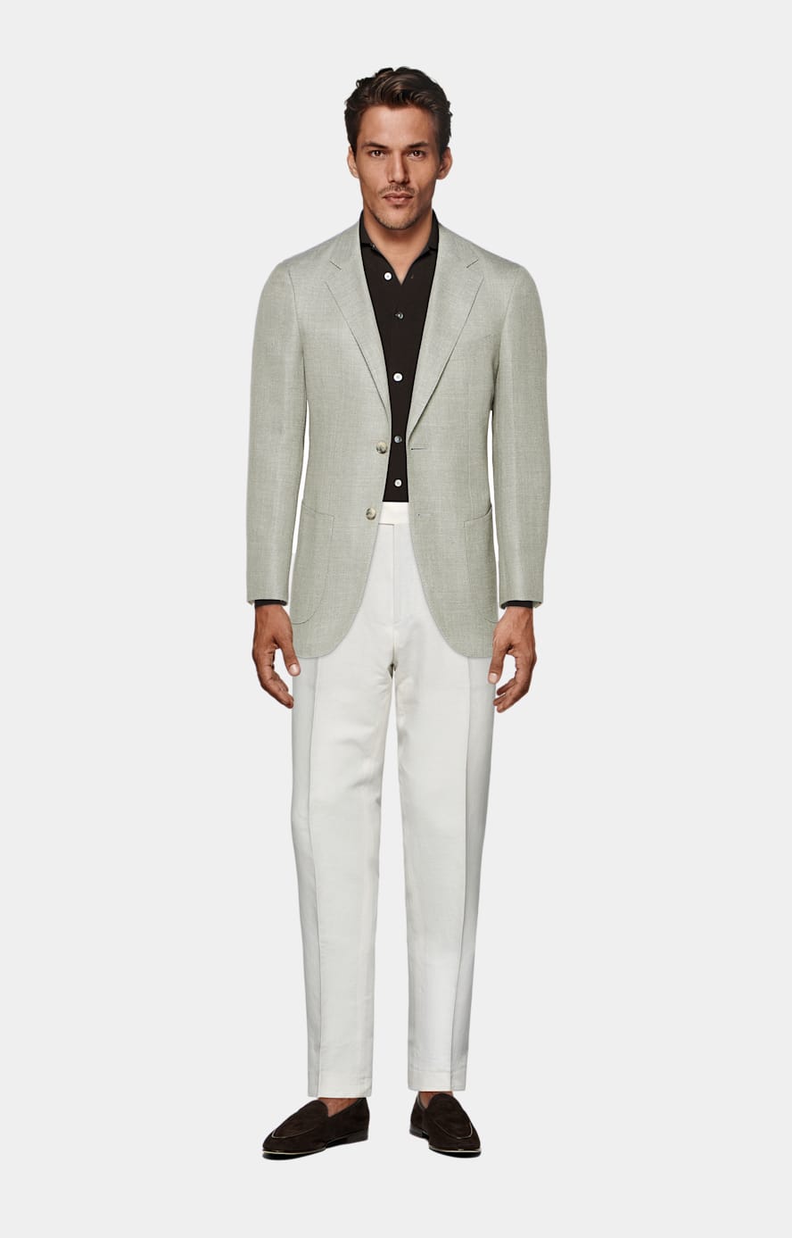 Light Green Tailored Fit Havana Blazer