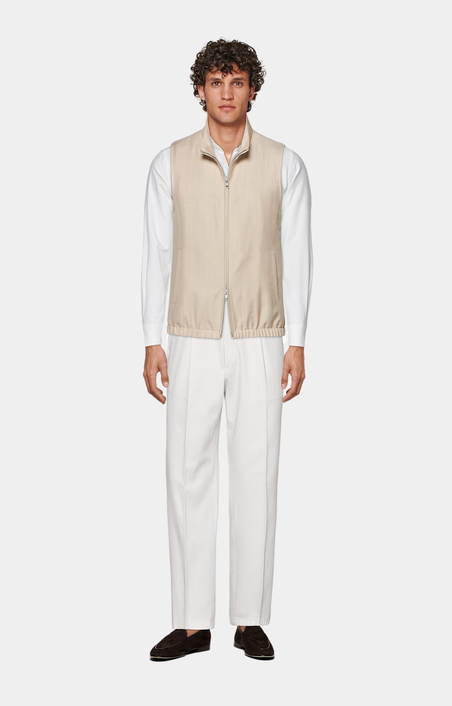Camicia Oxford bianca vestibilità slim