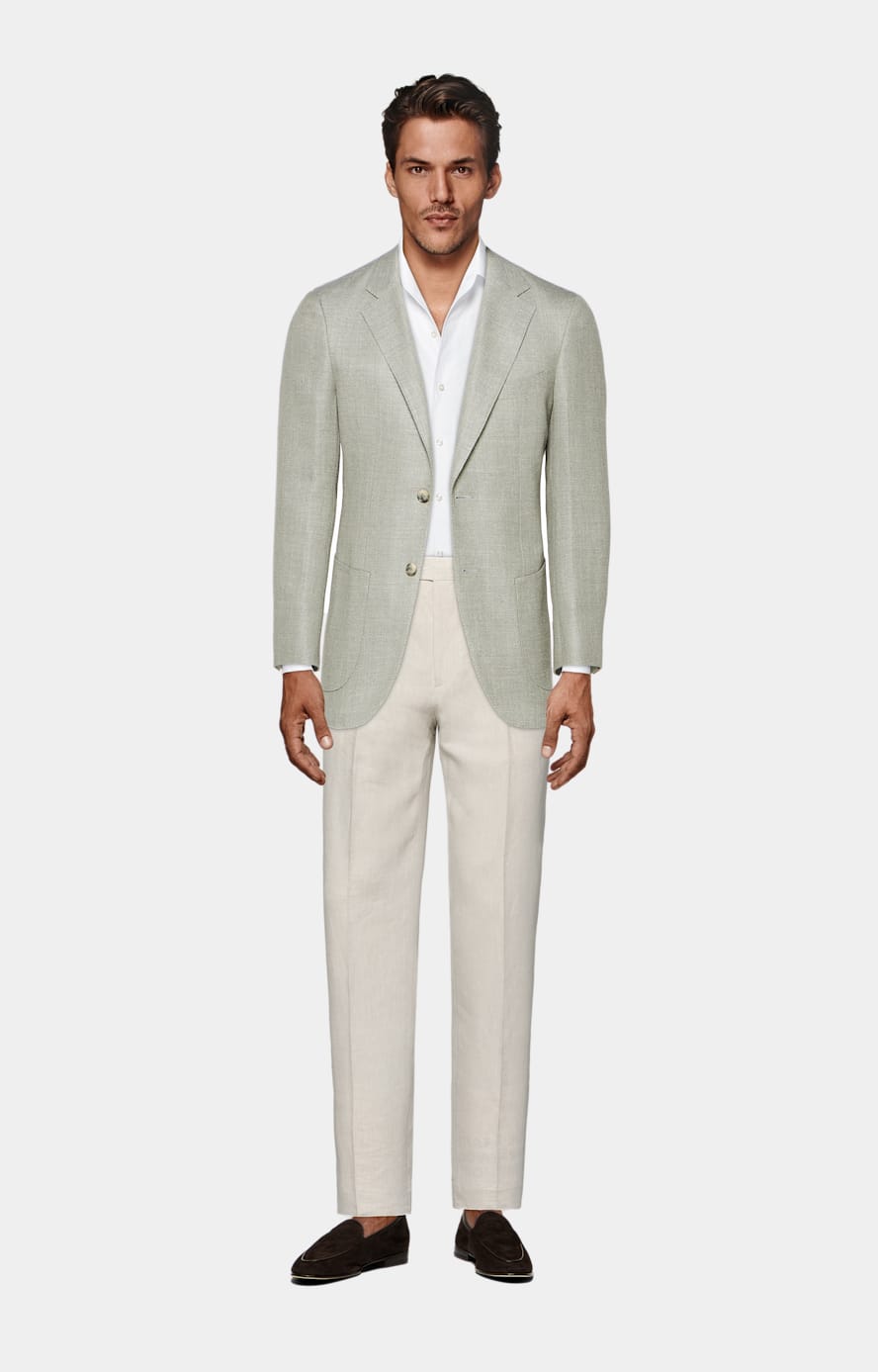 Light Green Tailored Fit Havana Blazer