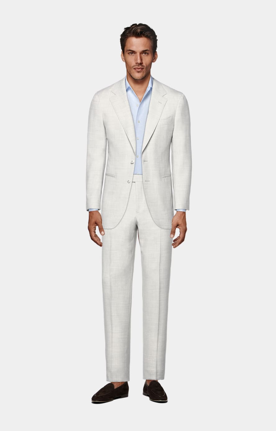 Light Grey Tailored Fit Havana Suit