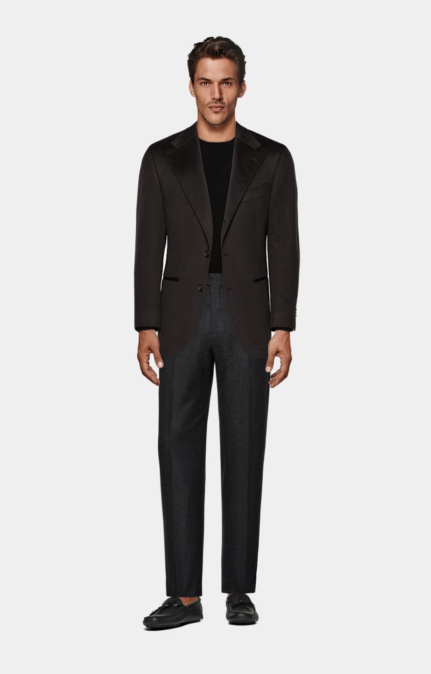 Dark Brown Relaxed Fit Roma Blazer
