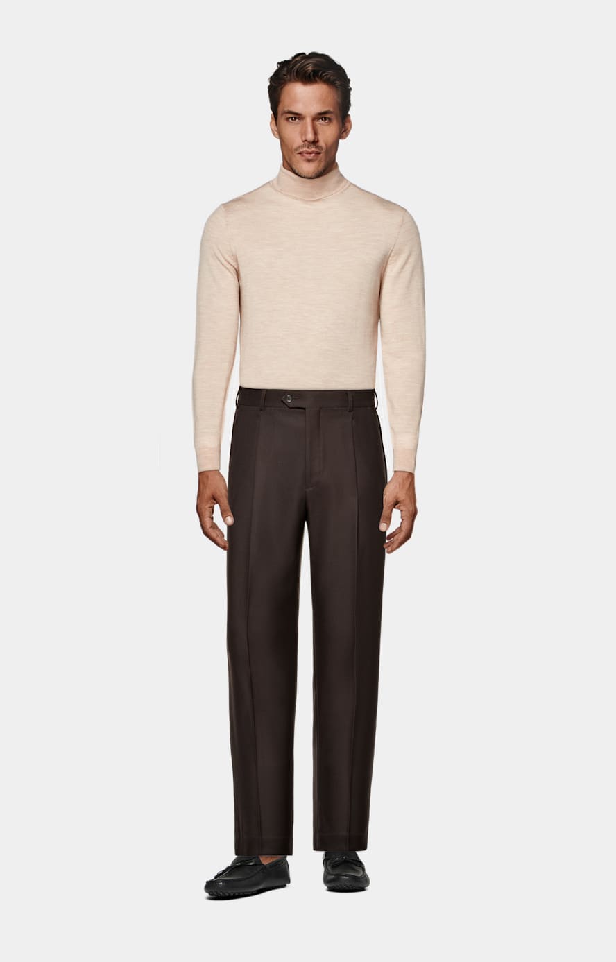 Sand Merino Turtleneck