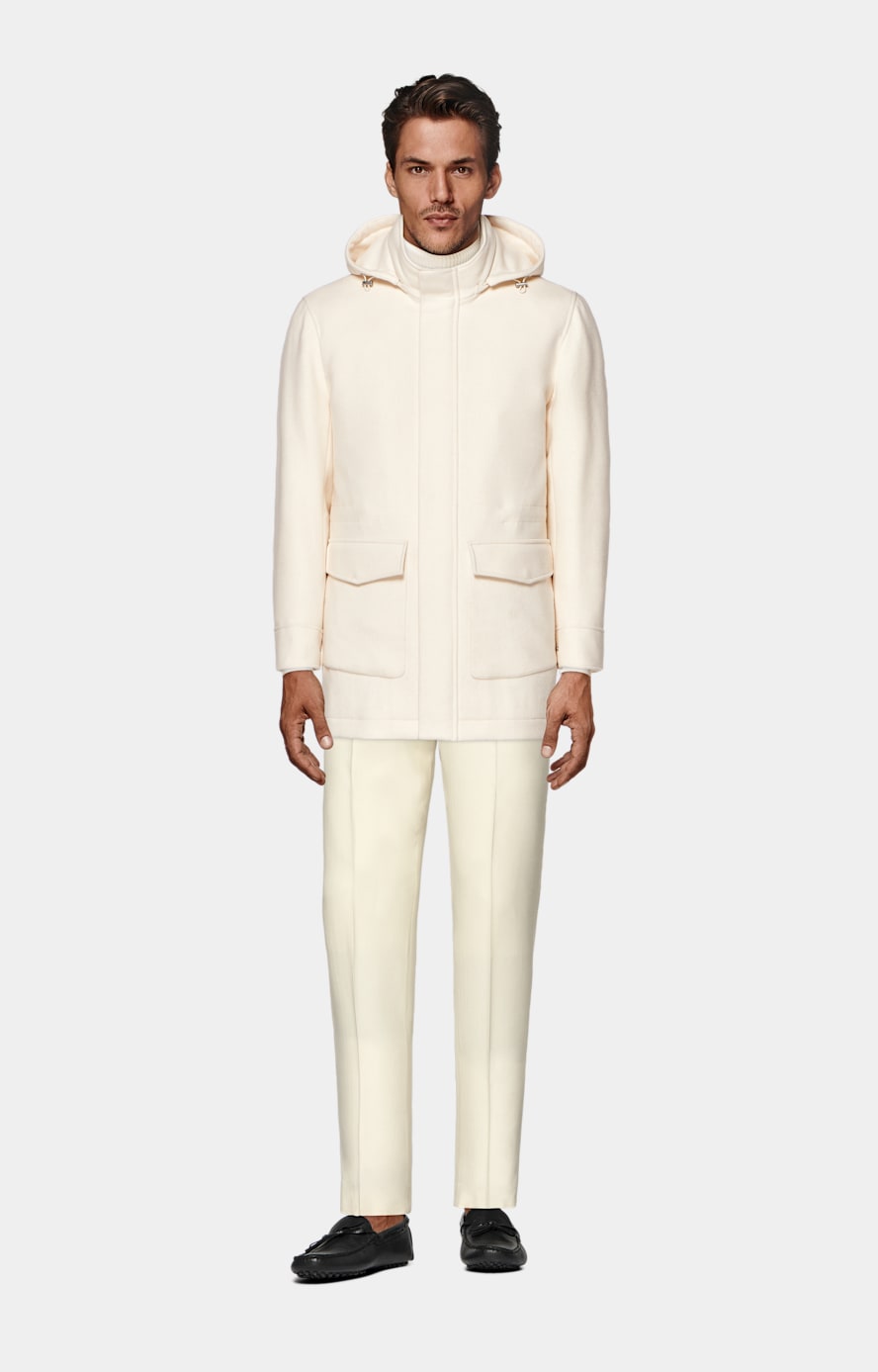 Off-White Merino Ribbed Turtleneck