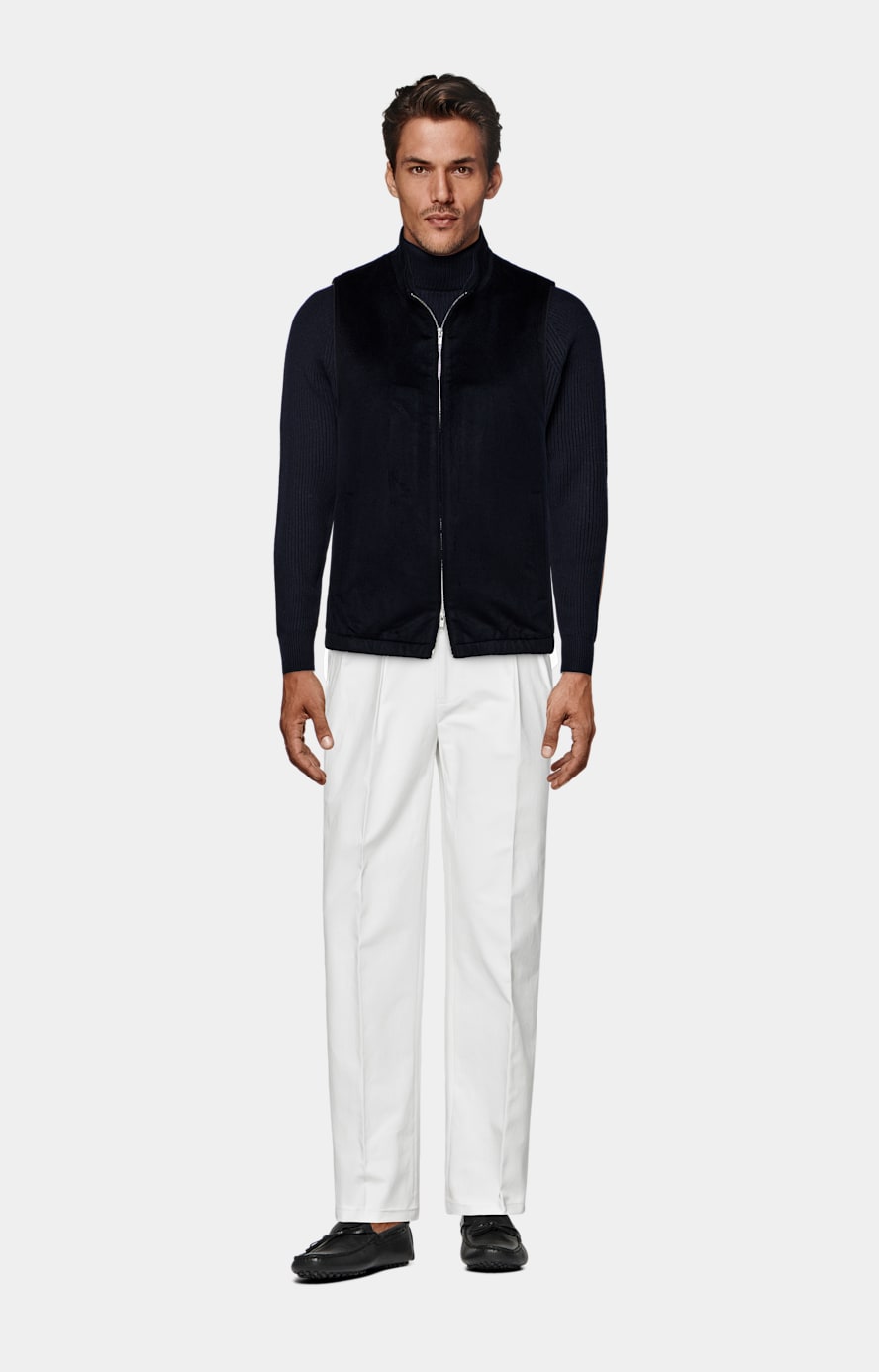 Navy Zip Vest