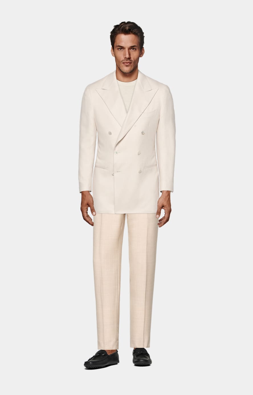 Sand Straight Leg Trousers