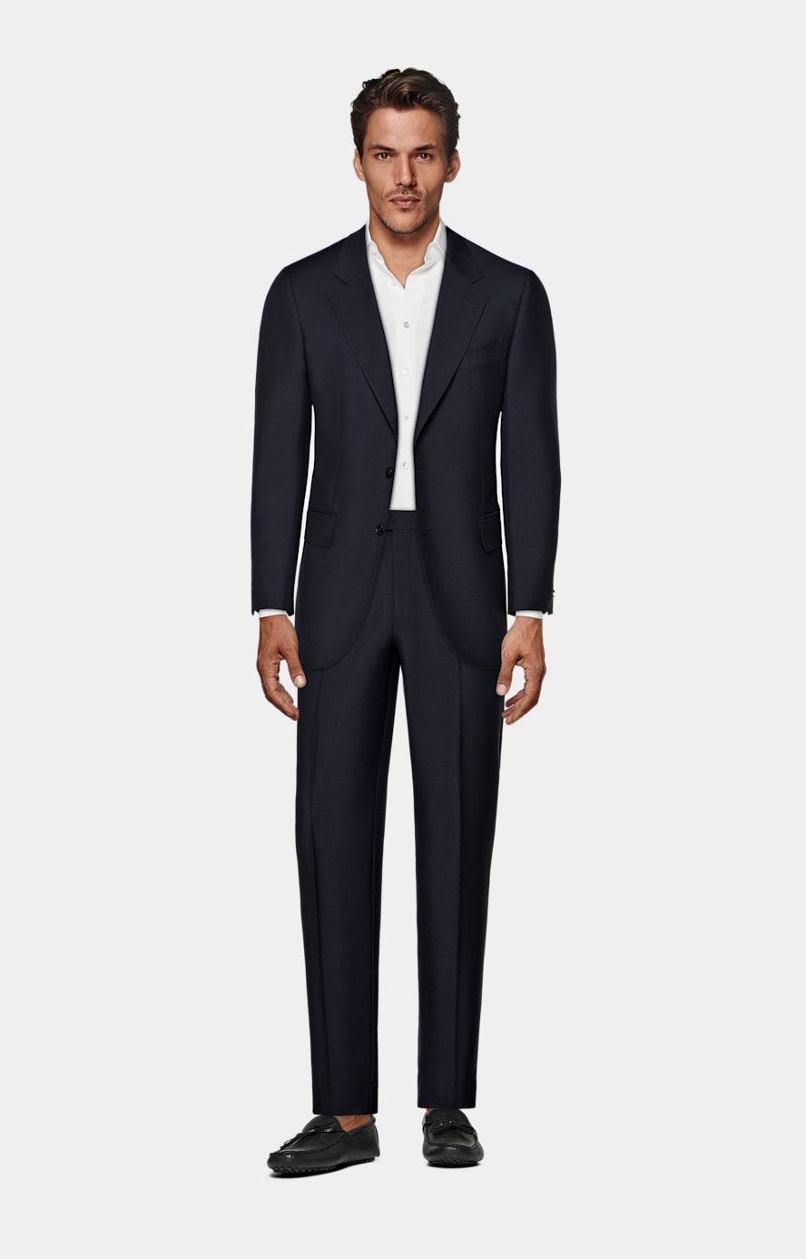 Navy Tailored Fit Milano Suit
