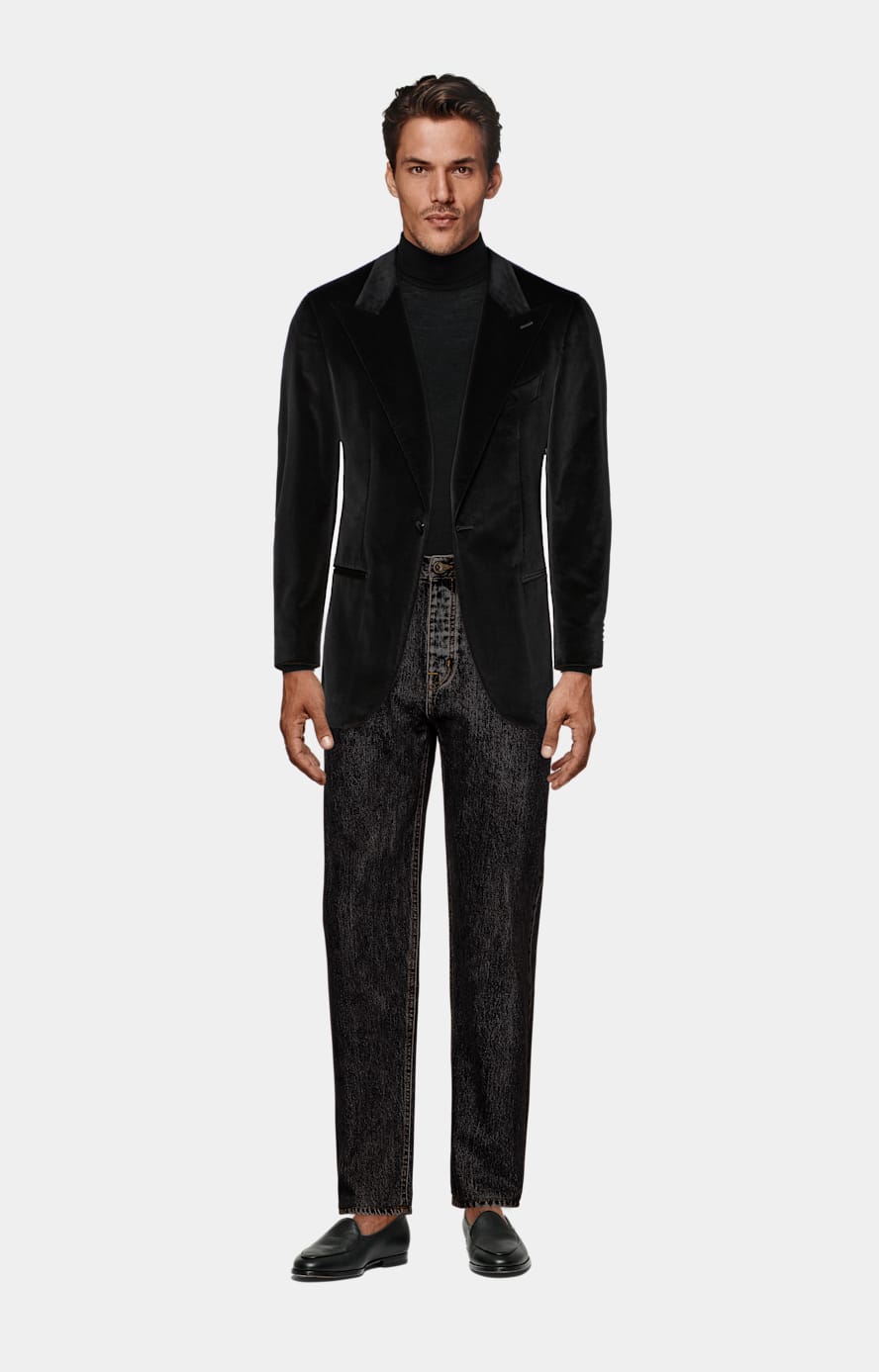 Black Tailored Fit Havana Dinner Jacket