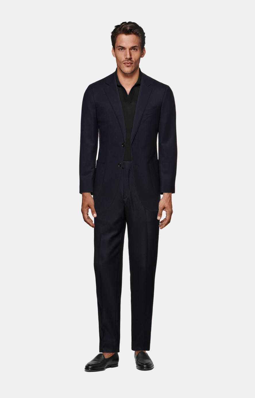Black Buttonless Polo