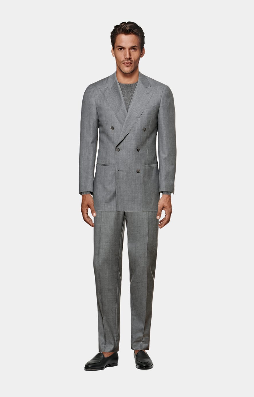 Traje Perennial Havana gris claro corte Tailored