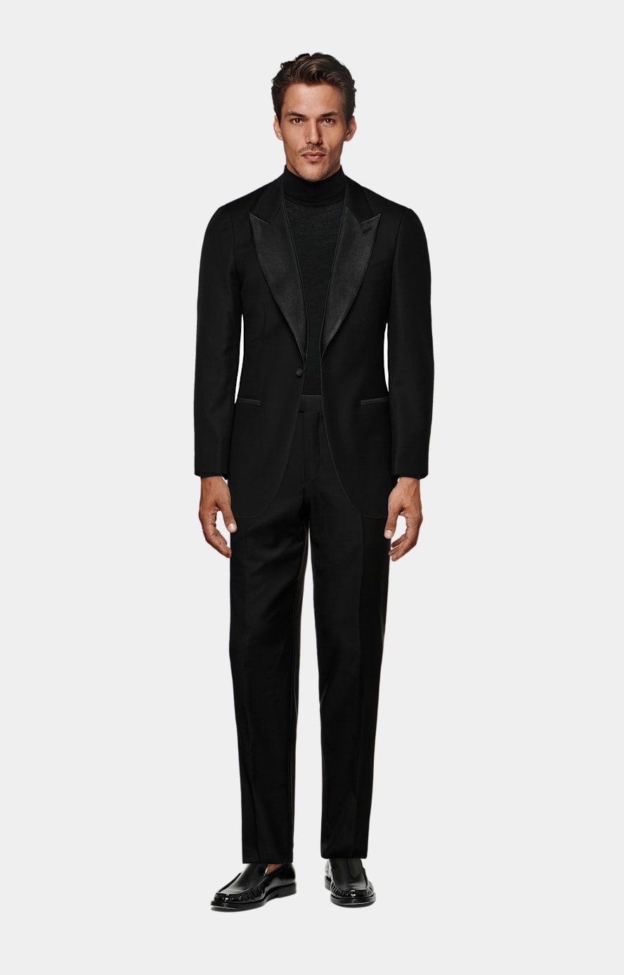 Black Tailored Fit Lazio Dinner Jacket