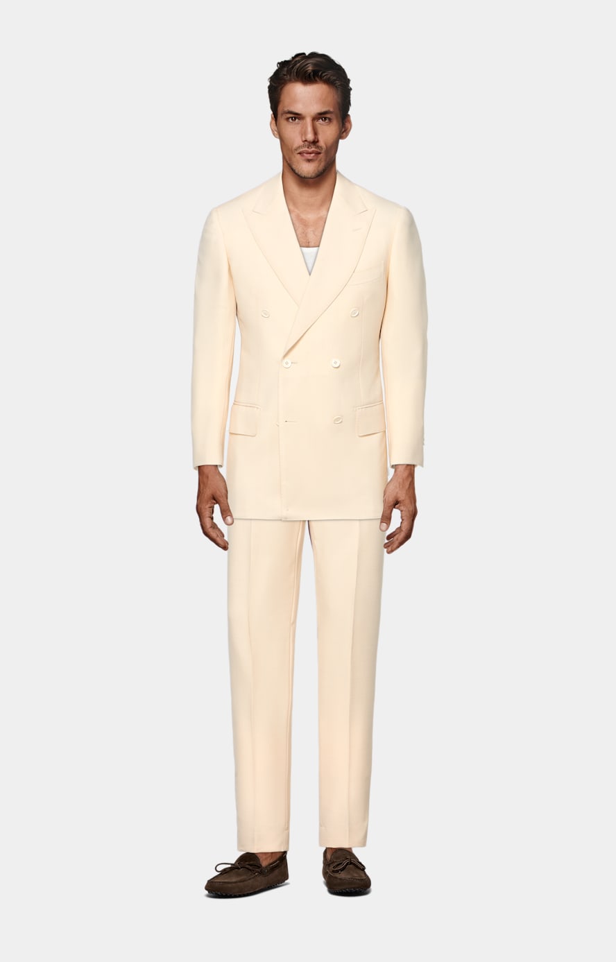 Light Yellow Tailored Fit Milano Suit