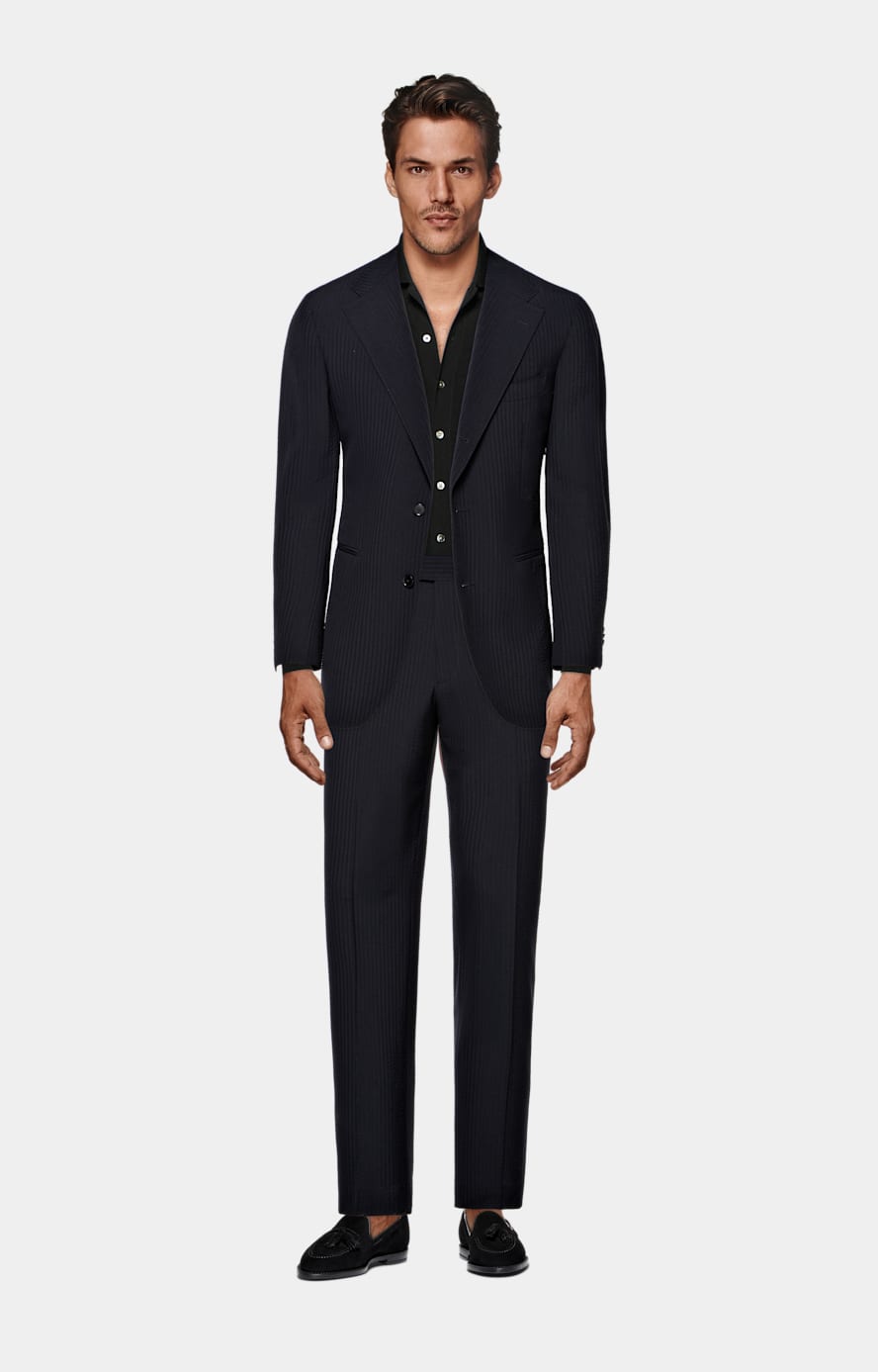 Navy Relaxed Fit Roma Suit