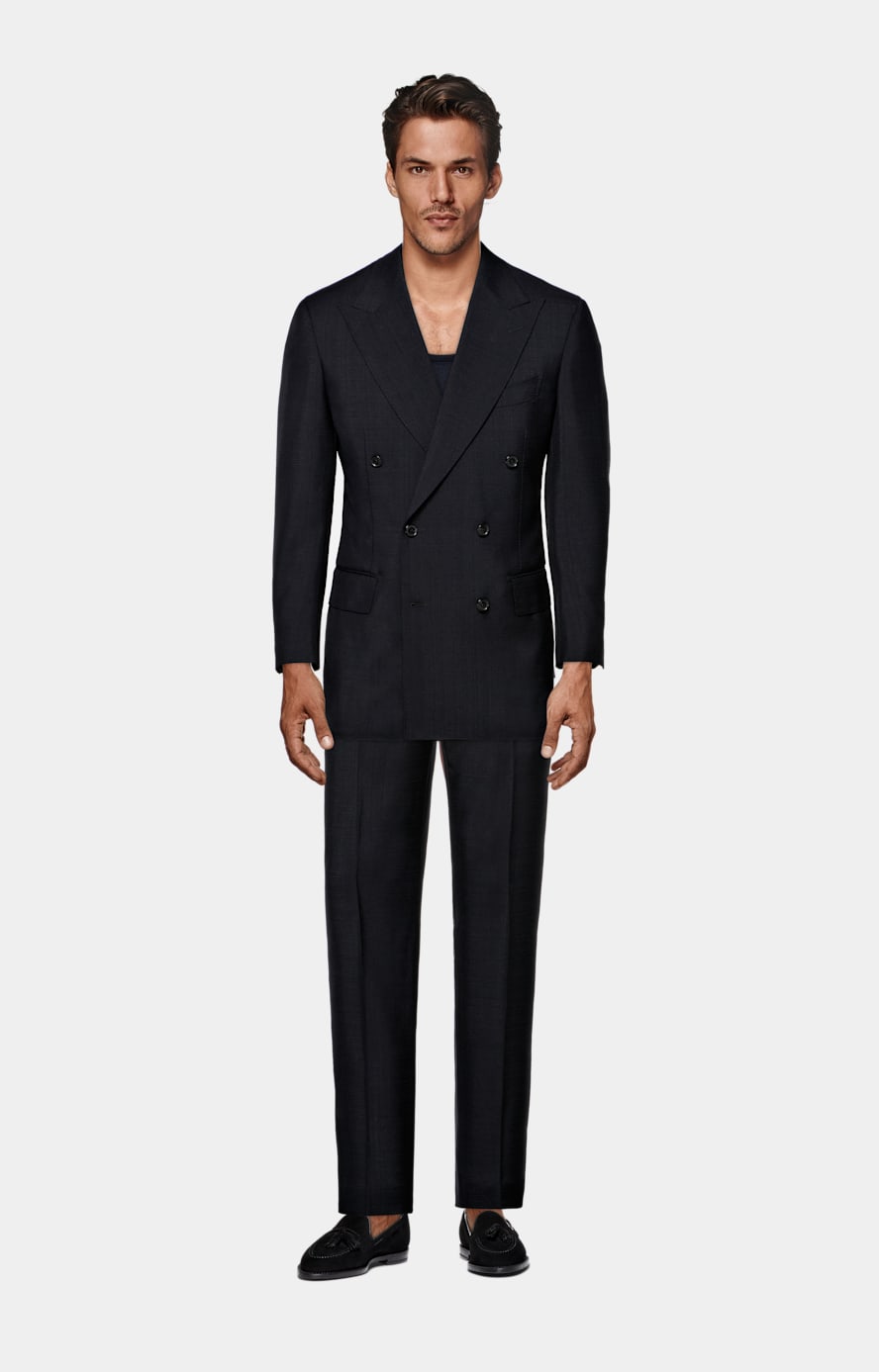 Navy Tailored Fit Milano Suit