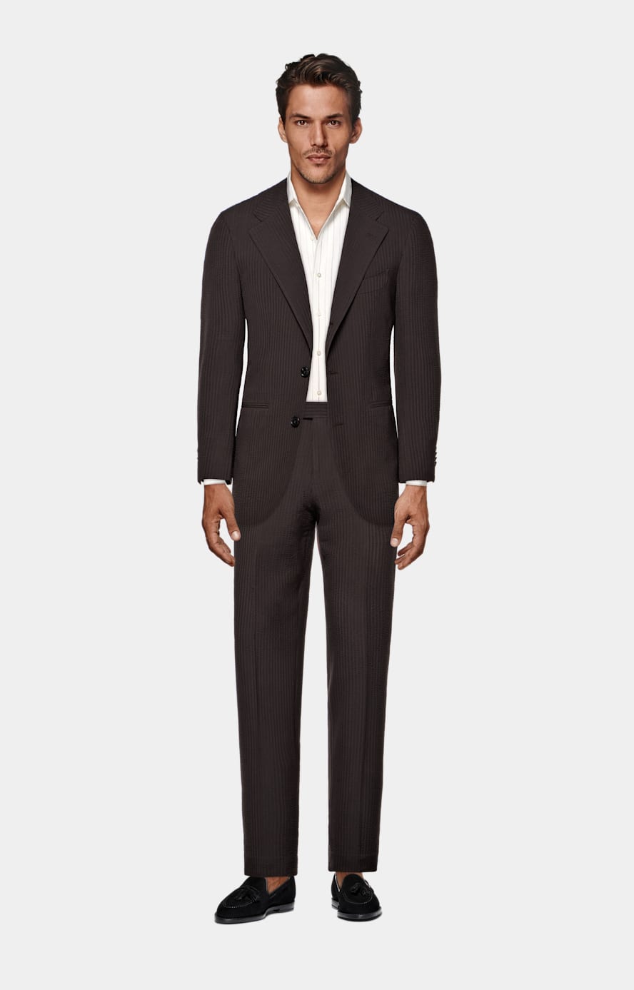 Dark Brown Relaxed Fit Roma Suit