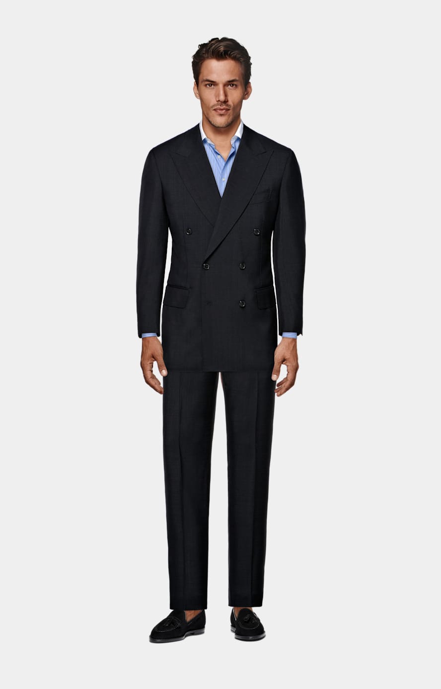 Navy Tailored Fit Milano Suit