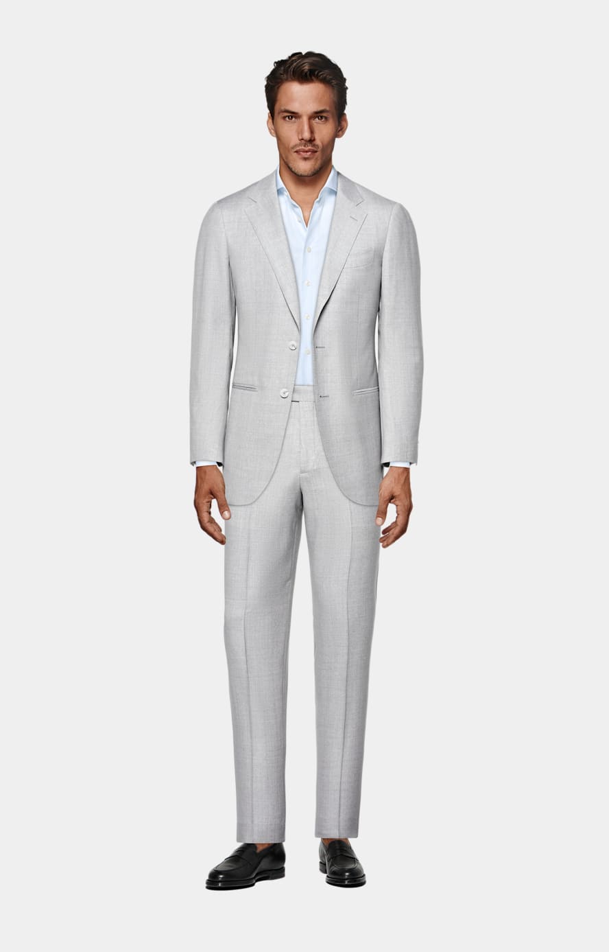 Light Grey Perennial Tailored Fit Havana Suit