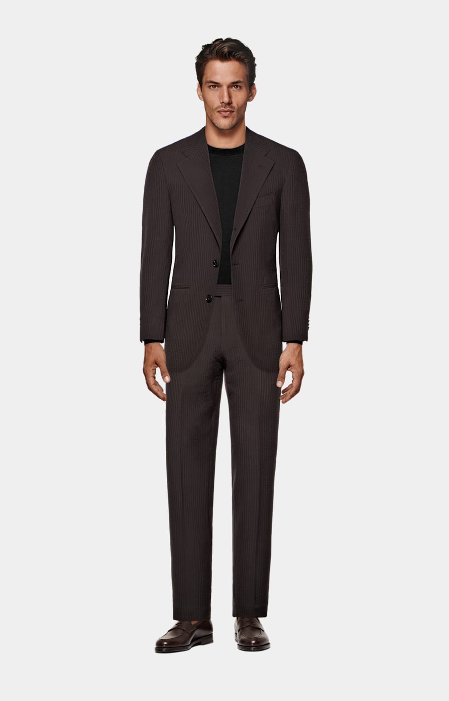 Dark Brown Relaxed Fit Roma Suit