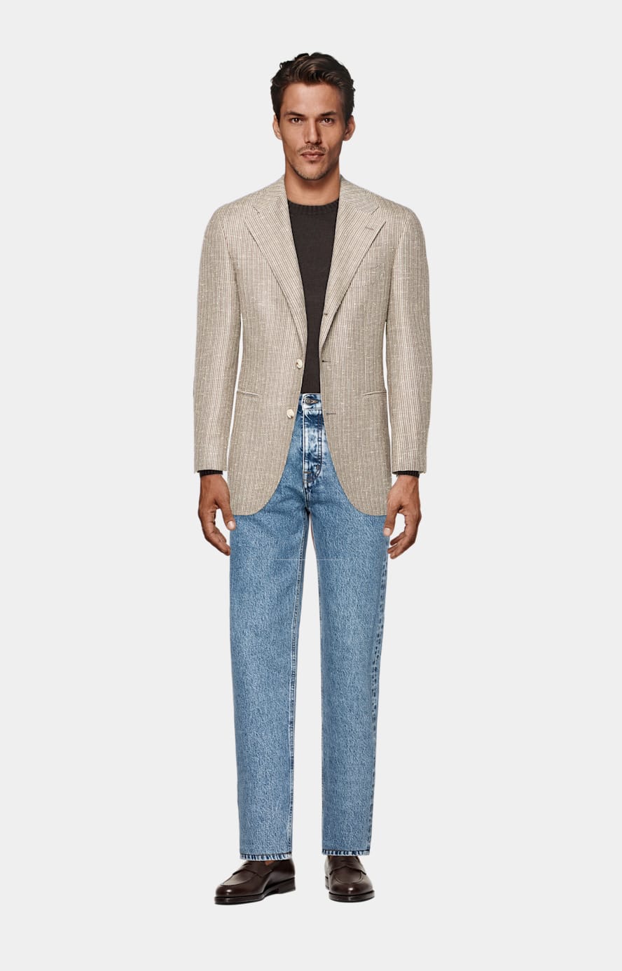 Taupe Relaxed Fit Roma Blazer