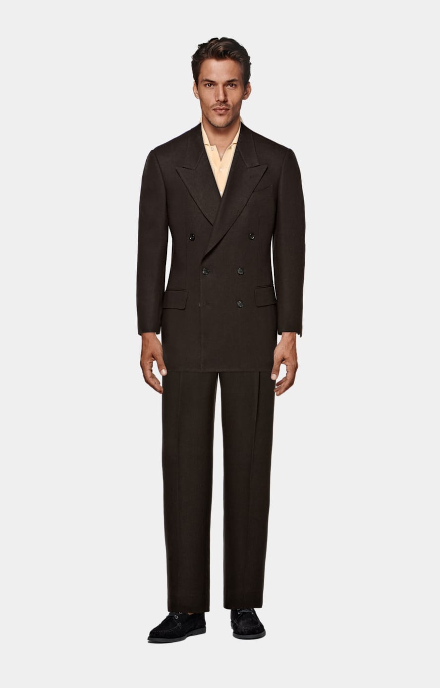 Mid Brown Tailored Fit Milano Suit