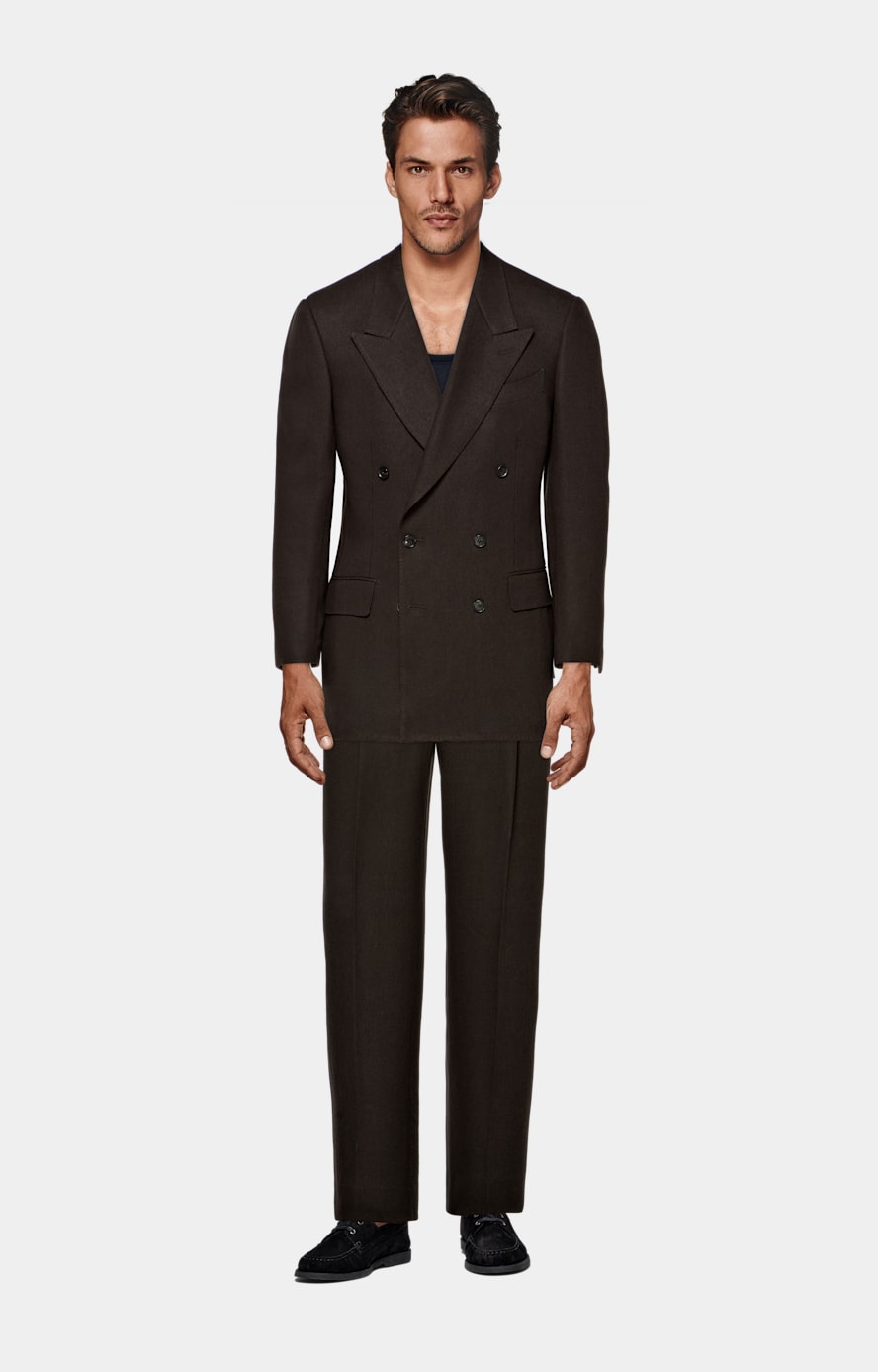 Mid Brown Tailored Fit Milano Suit