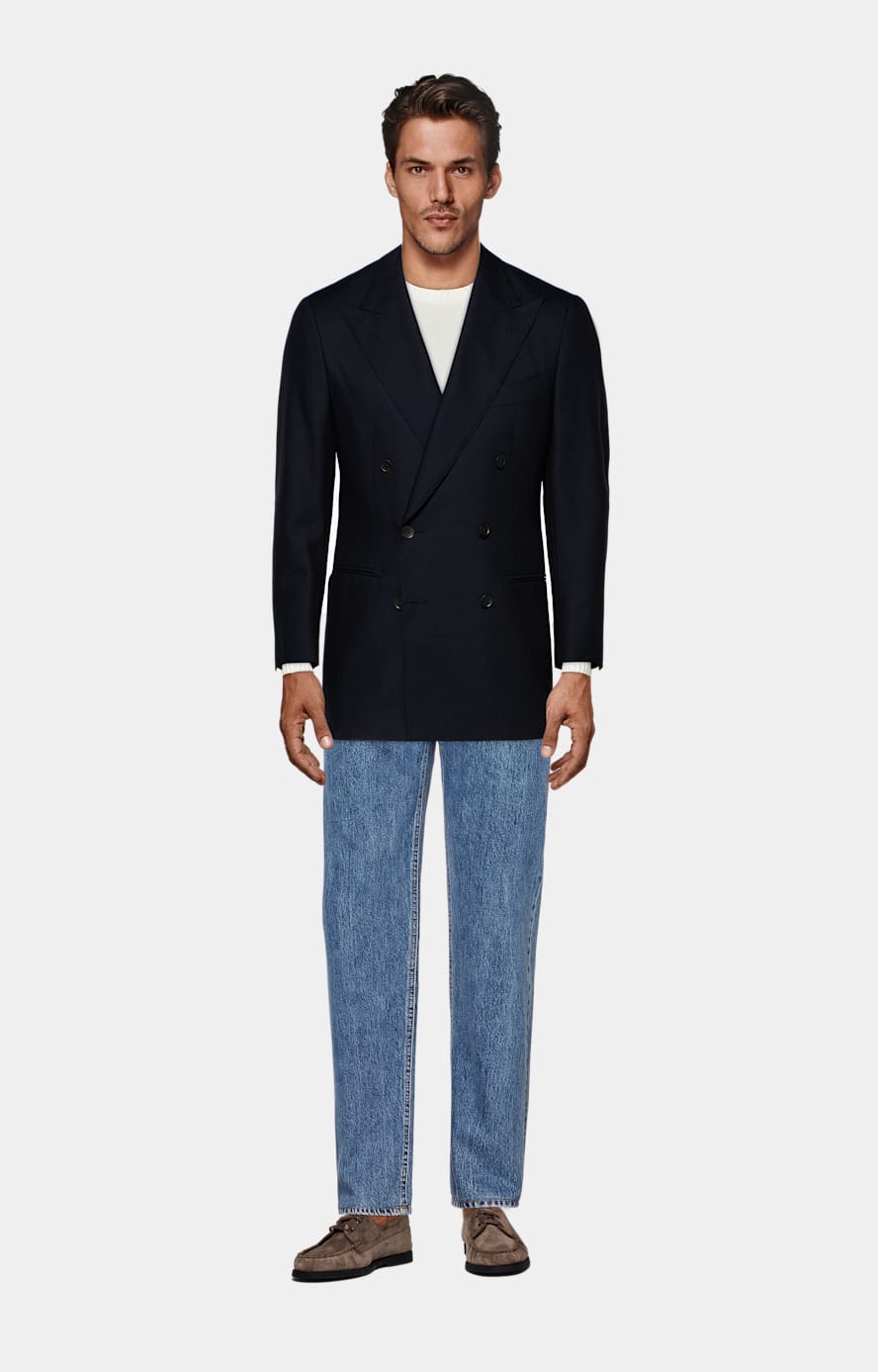 Mid Blue Straight Leg Jeans
