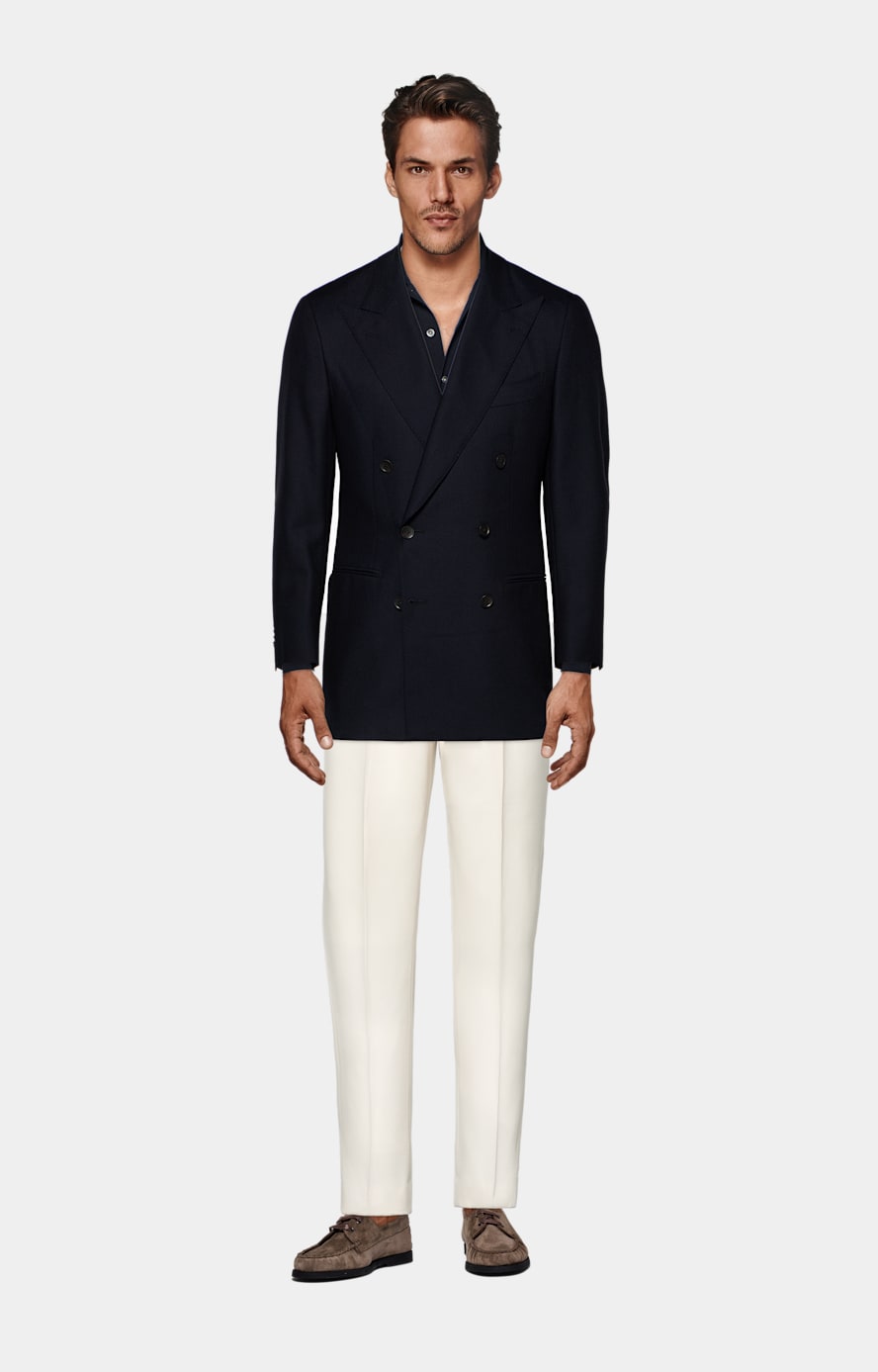 Navy Long Sleeve Polo Cardigan
