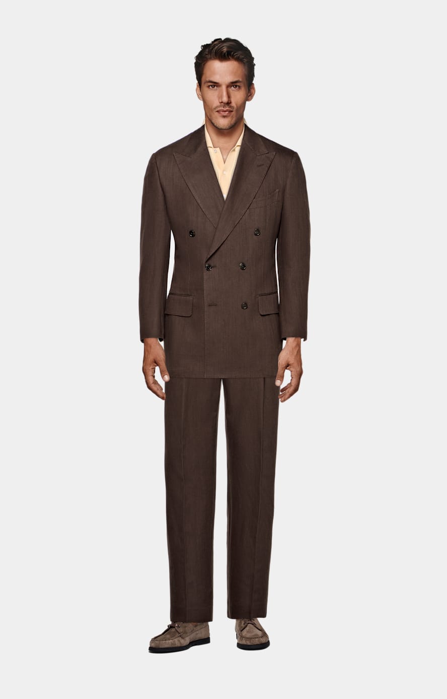 Mid Brown Tailored Fit Milano Suit