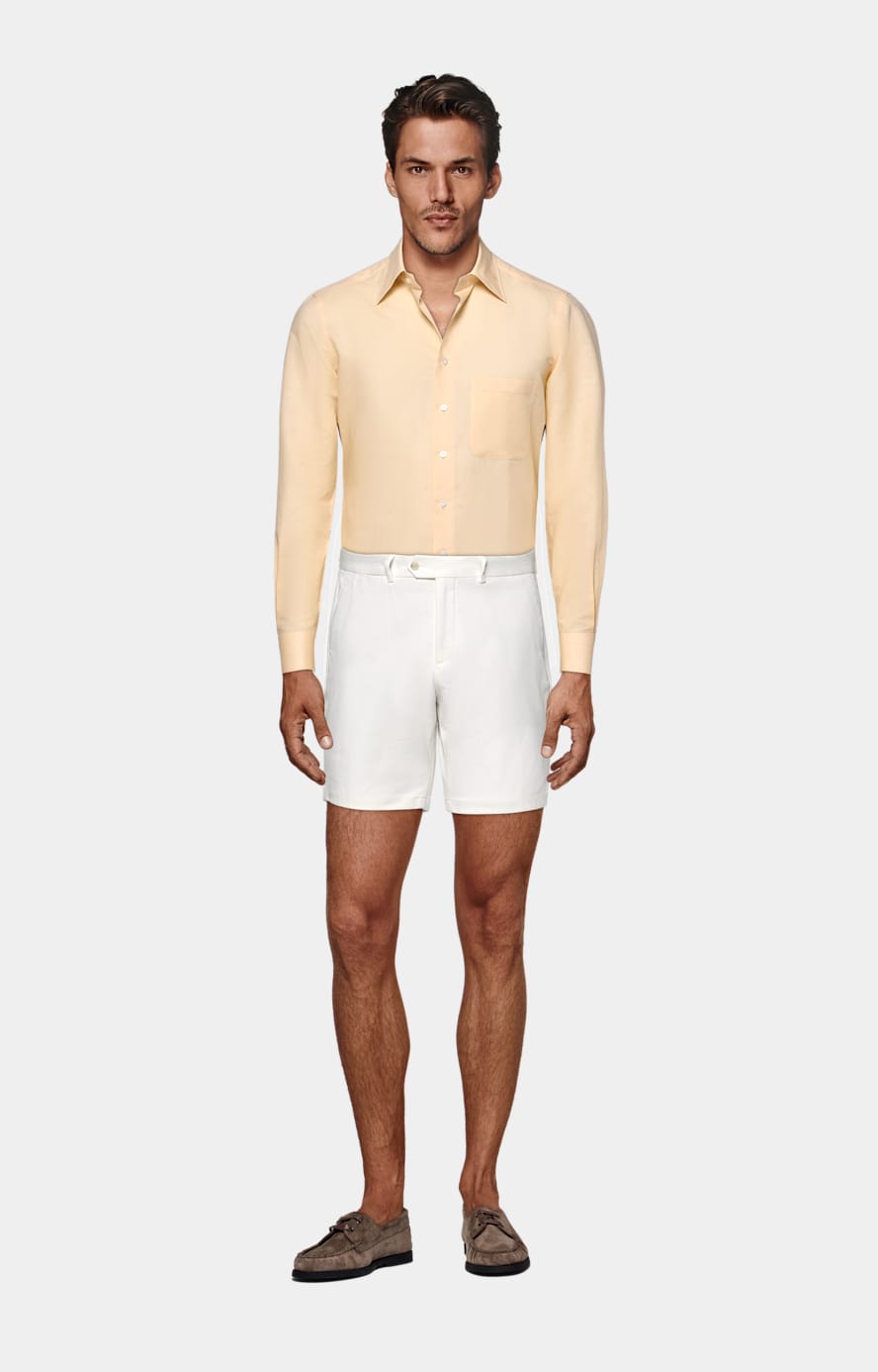 Light Yellow Tailored Fit Shirt