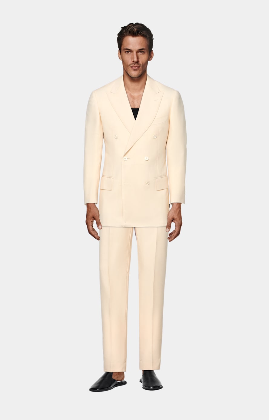 Light Yellow Tailored Fit Milano Suit