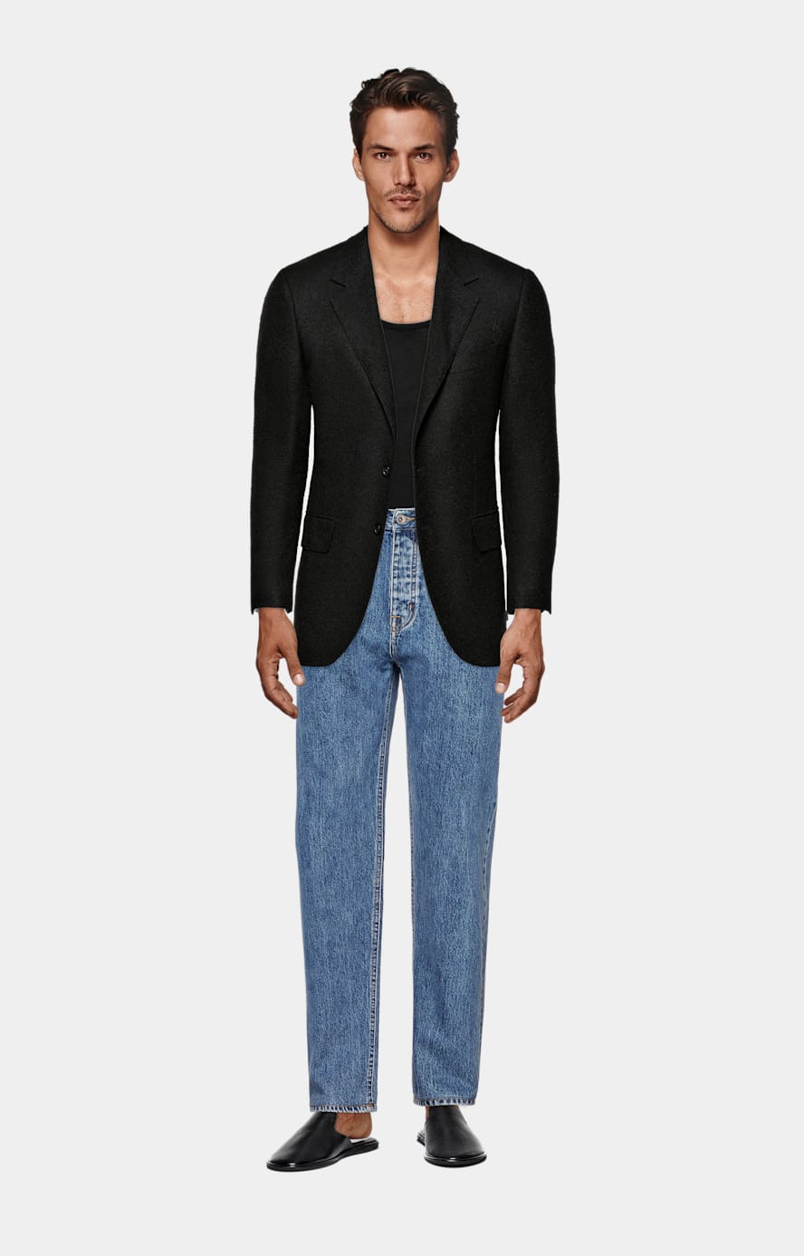 Mid Blue Straight Leg Jeans