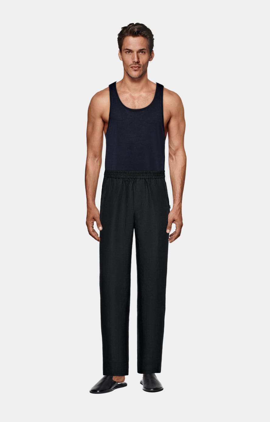 Navy Knitted Tank Top