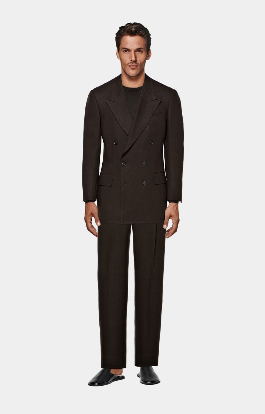 Mid Brown Tailored Fit Milano Suit
