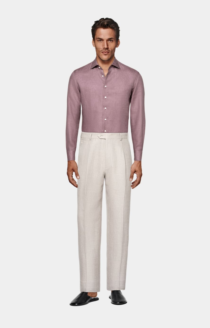 Purple Tailored Fit Shirt
