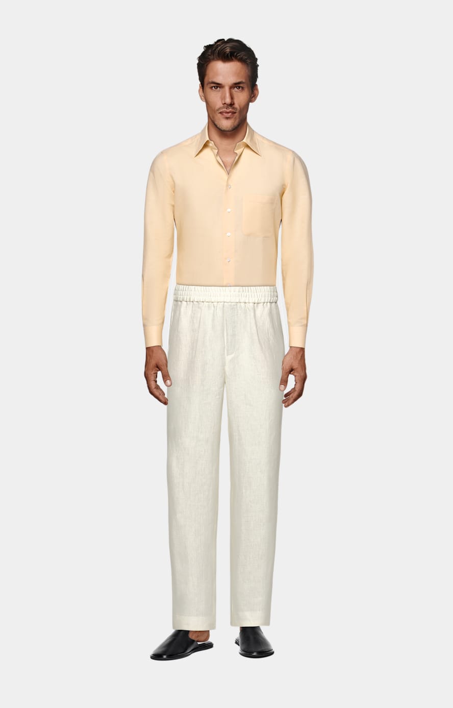Sand Wide Leg Straight Pants