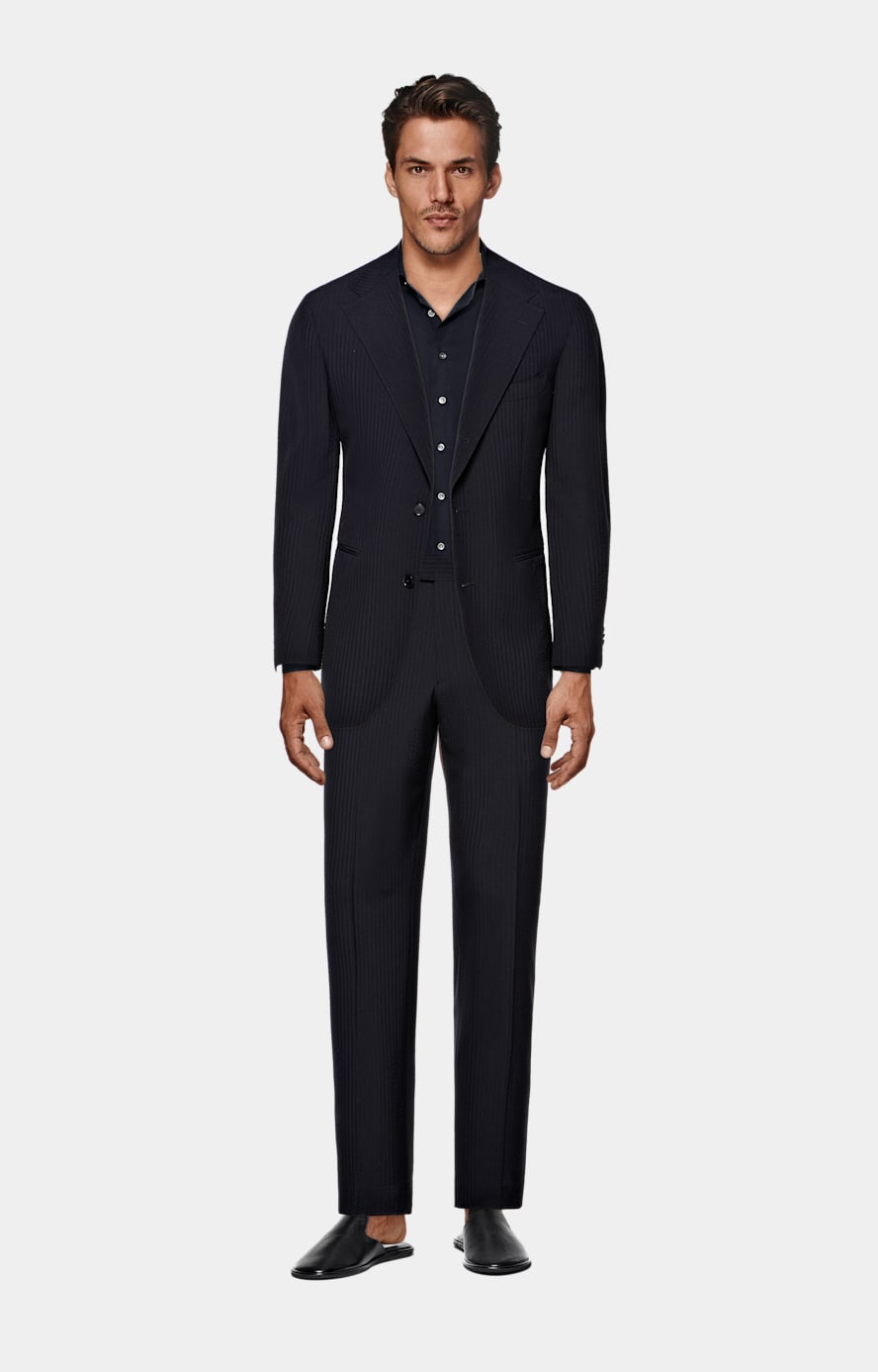 Navy Relaxed Fit Roma Suit