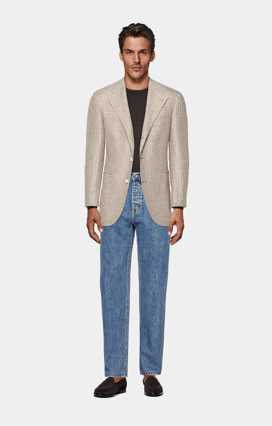 Mid Blue Straight Leg Jeans