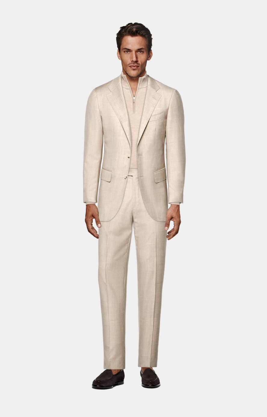 Abito Havana color sabbia tailored fit
