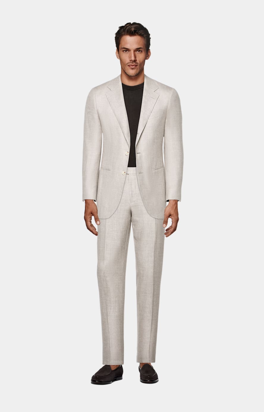 Costume Havana coupe Tailored taupe clair