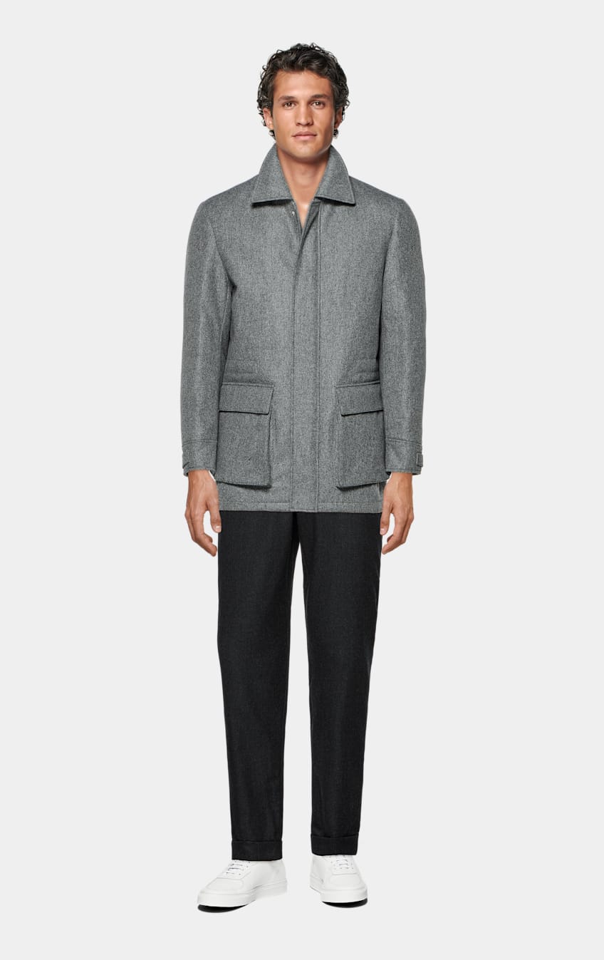 Mens grey outlet field jacket