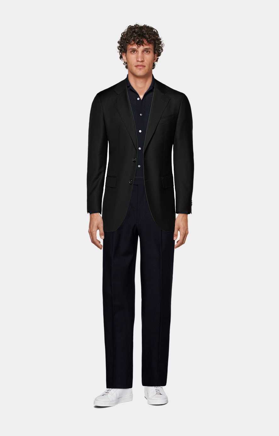 Black Tailored Fit Havana Suit Jacket