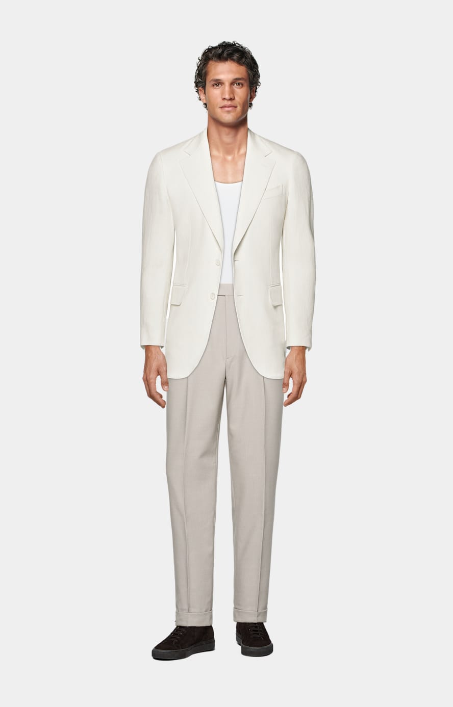 White Tank Top in Pure Cotton SUITSUPPLY US