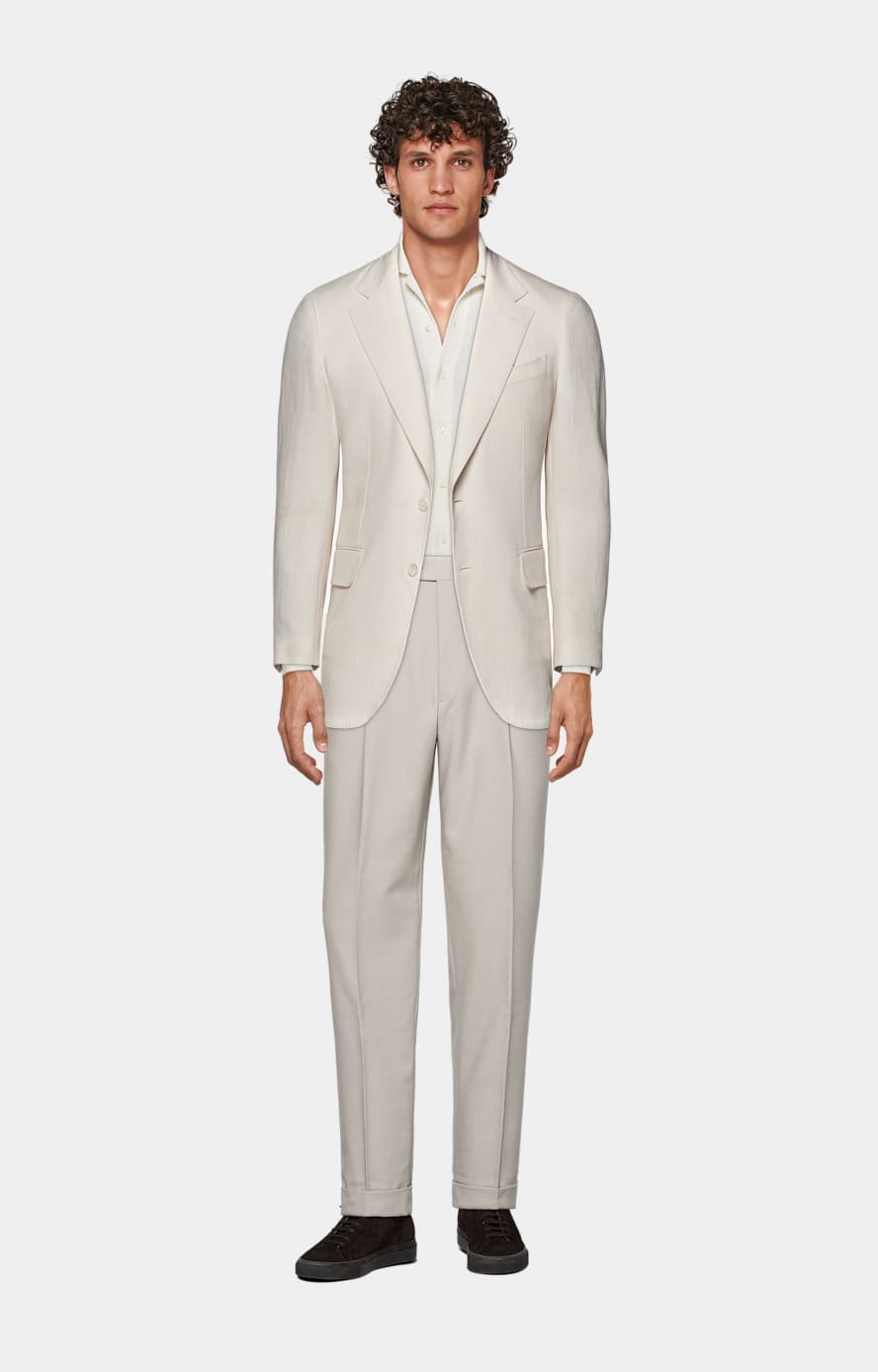 Off-White Merino Long Sleeve Polo Cardigan