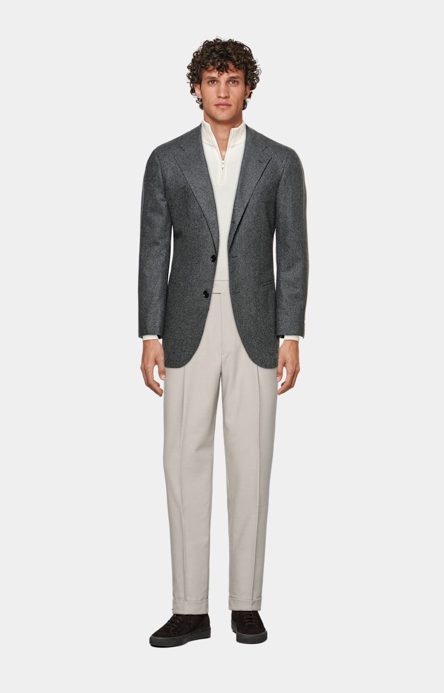 Mid Grey Relaxed Fit Roma Blazer