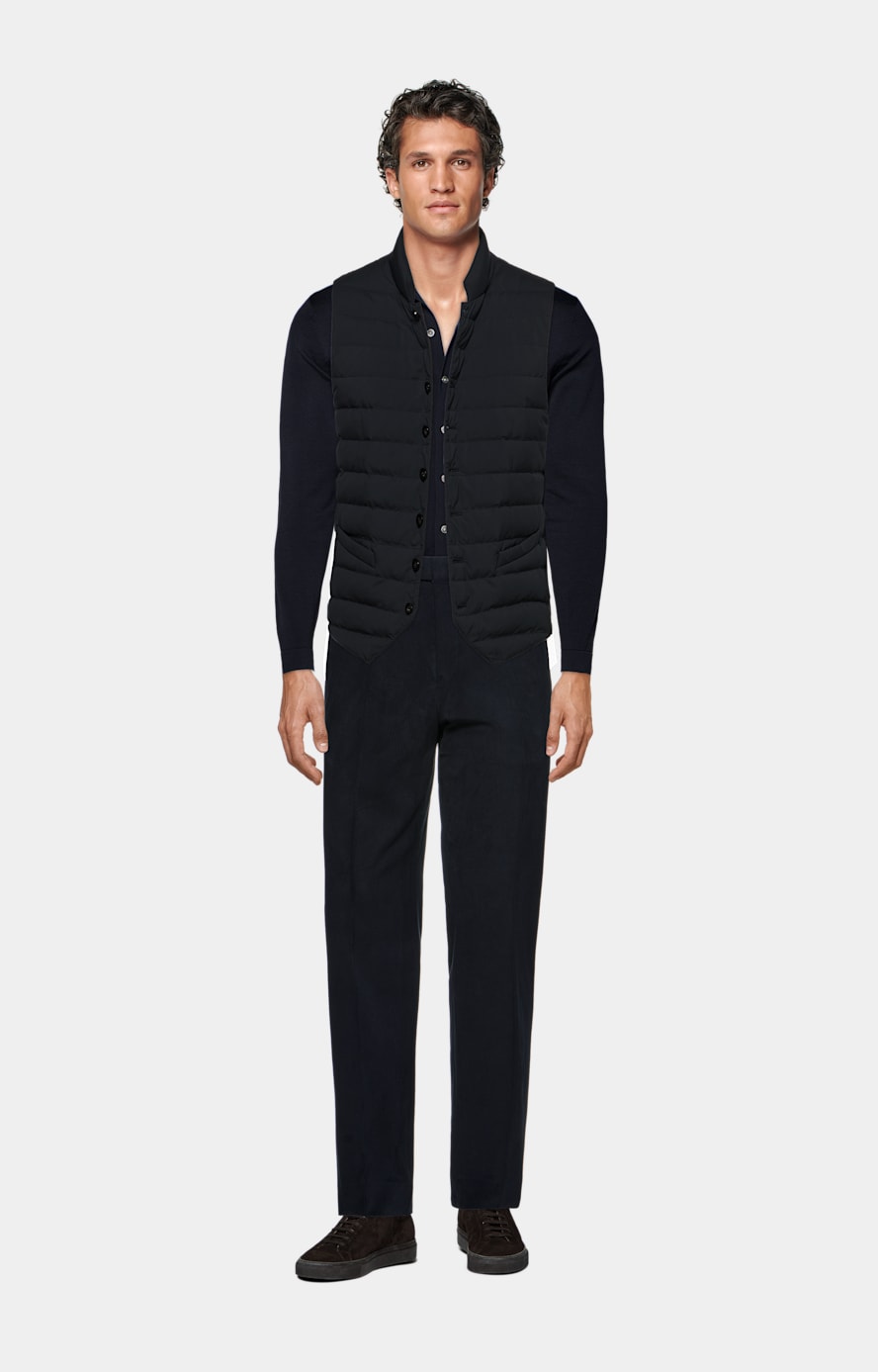 Straight Leg Trousers Navy main image 0